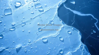 Ice surface reflecting cold light in silver and gray