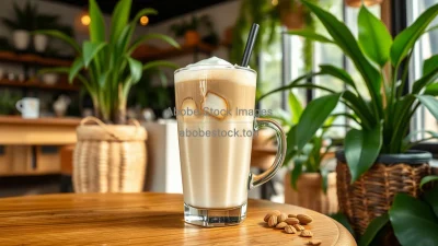 Iced almond milk mocha