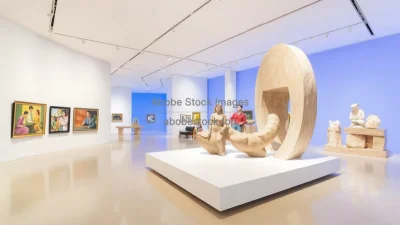 Innovative art gallery with sculptural form