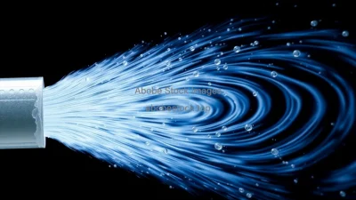 Jet of water exiting a nozzle forming laminar and turbulent regions sequentially educational image