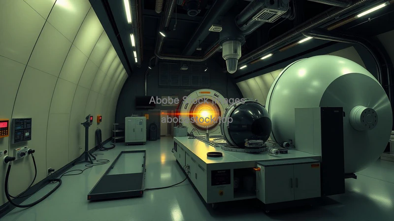 Laboratory with laser interferometer used for gravitational wave detection ultra realistic interior