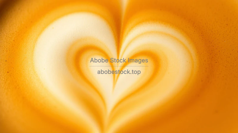 Latte art in heart shape