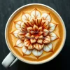 Latte art rosetta design