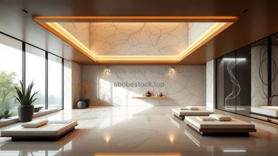 Luxury spa building with modern serenity design