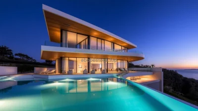 Luxury villa with ultra modern cantilever