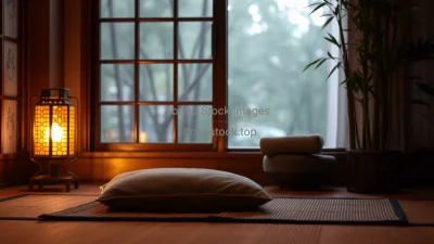 Meditation corner with floor cushion
