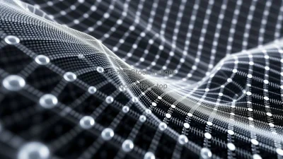 Microscopic visualization of phonons propagating through a solid lattice abstract wave patterns