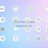 Minimal UI icons with rounded corners
