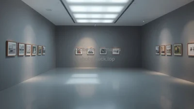 Minimalist gallery cube with diffused lighting