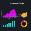 Modern colorful charts for presentations
