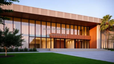 Modern courthouse with dignified minimal design