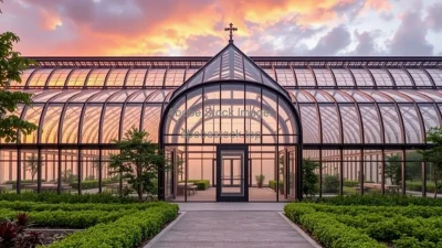 Modern greenhouse building with transparent skin