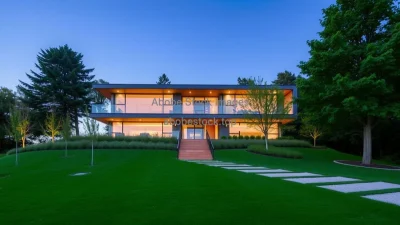 Modern hilltop home with simplified structure