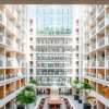 Modern hotel atrium with vertical openness