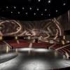 Modern opera theater with reflective surfaces