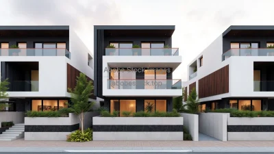 Modern residential complex with modular design