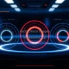 Modern tech interface HUD circles