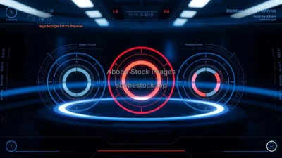 Modern tech interface HUD circles