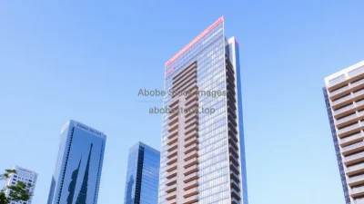 Modern tower cluster with complementary volumes