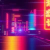 Neon glitch effects for digital graphics