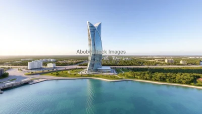 Residential tower with wave-shaped exterior
