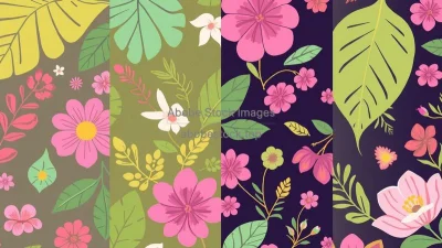 Seamless botanical patterns