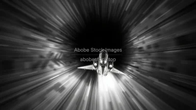 Shockwave from a supersonic jet visualized with schlieren photography black and white high detail
