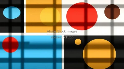 Simple geometric posters with bold shapes