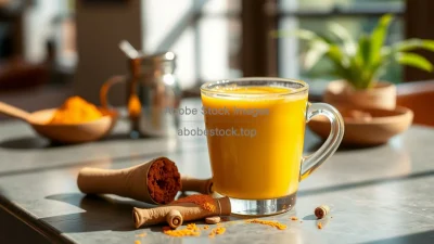 Spiced turmeric coffee latte
