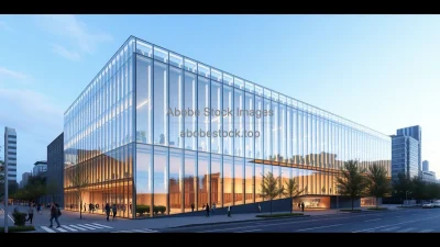 Urban innovation hub with transparent exterior