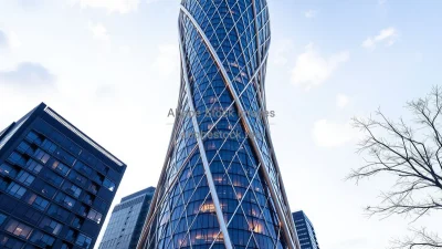 Urban tower with kinetic outer shell