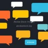 Vector speech bubbles for social media