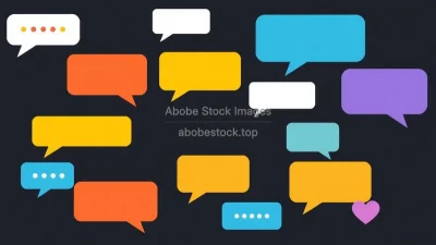 Vector speech bubbles for social media