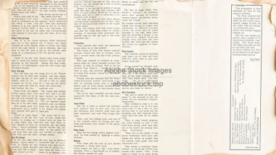 Vintage newspaper texture with worn edges