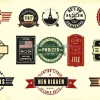 Vintage retro badges and labels
