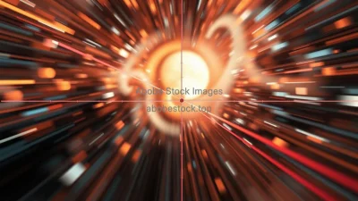 Visual depiction of Heisenberg uncertainty principle blurred position and momentum axes abstract